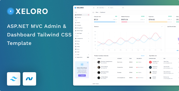 Xeloro - ASP.NET MVC & Tailwind Admin Template