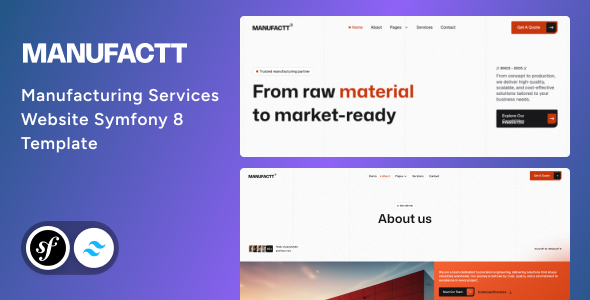 Manufactt - Manufacturing Services Website Symfony Template