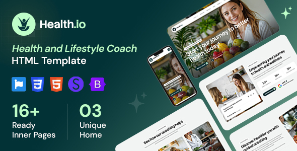 Healthio - Health and Lifestyle Coach HTML Template