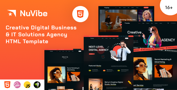 NuVibe - Creative Digital Business & IT Solutions Agency HTML Template