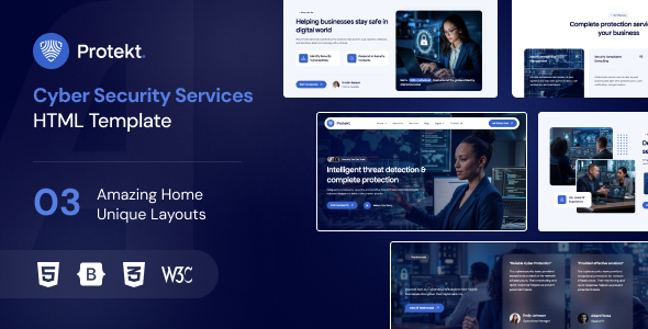 Protekt - Cyber Security Services HTML Template