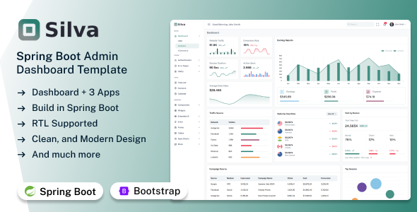Silva - Spring Boot Admin & Dashboard Template