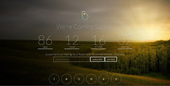 BERSUA Responsive Coming Soon Page