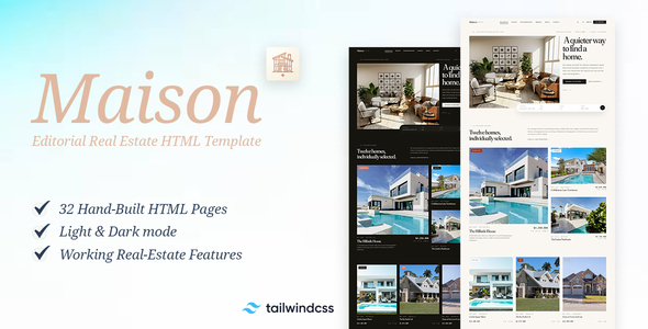 Maison - Editorial Luxury HTML Real Estate Template