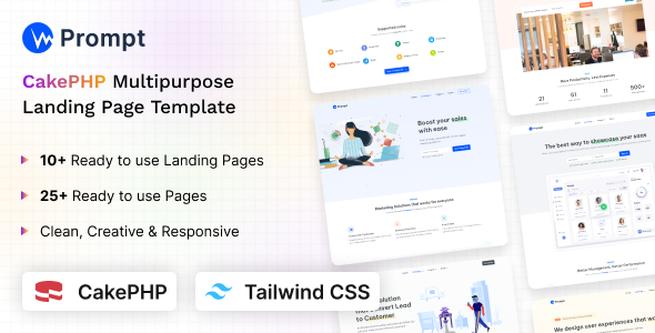 Prompt - Modern & Multipurpose CakePHP Tailwind CSS Template