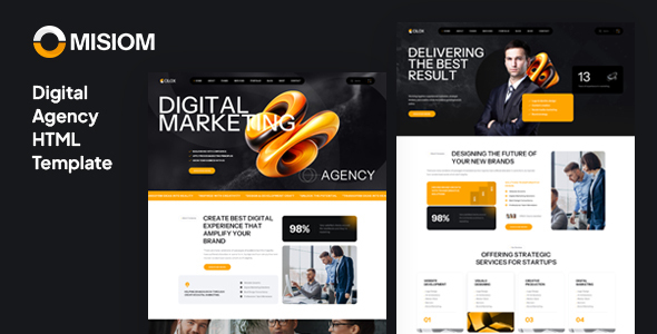 Misiom - Digital Agency Services HTML Template