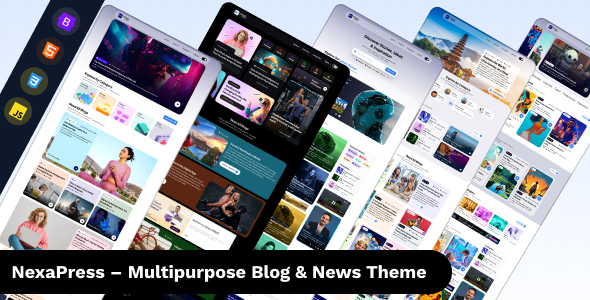 Nexa Press - Modern Blog, Magazine & News HTML Template