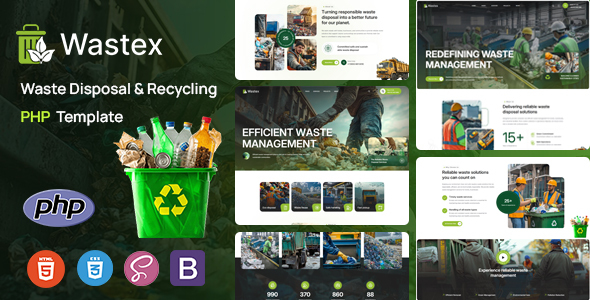 Wastex - Waste Disposal & Recycling PHP Template