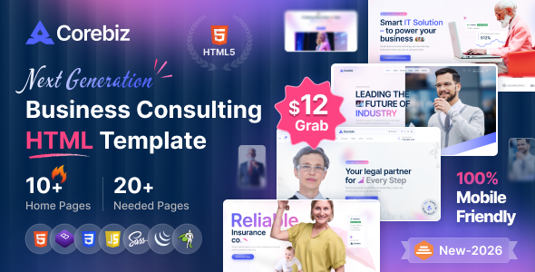 Corebiz – Business Consulting HTML Template