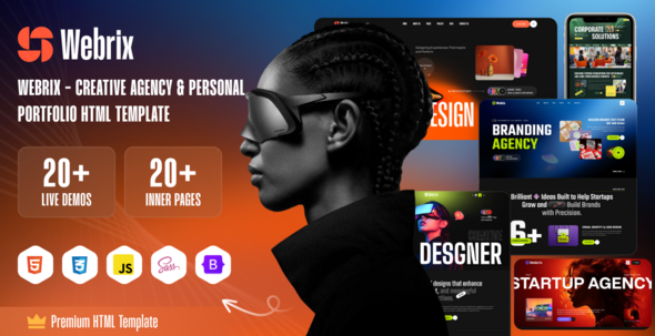 Webrix – Creative Agency & Personal Portfolio HTML Template