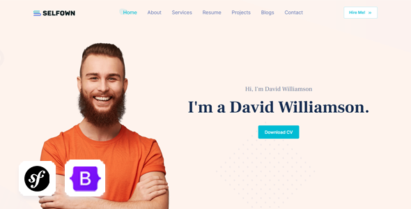 Selfown - Symfony Personal Portfolio Template