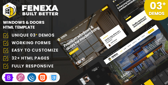 Fenexa - Windows & Doors HTML Template