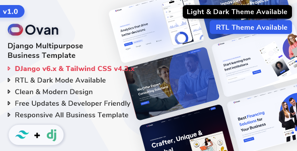 Ovan - Django Multipurpose Business & Corporate Template