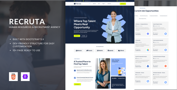 Recruta - Human Resources & Recruitment Agency HTML Bootstrap Template