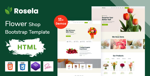 Rosela - Flower Shop Bootstrap Template