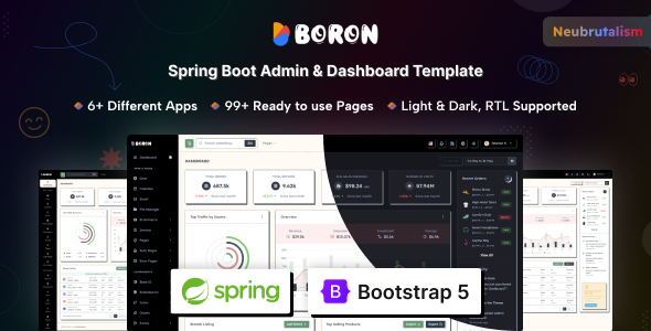 Boron - Spring Boot Admin & Dashboard Template