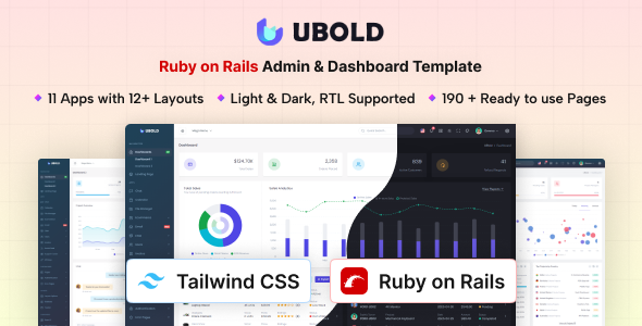UBold - Ruby on Rails Tailwind CSS Admin & Dashboard Template