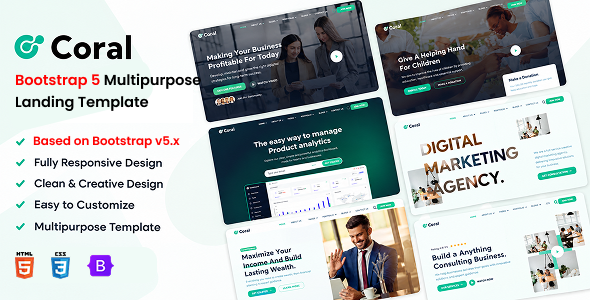 Coral - Bootstrap 5 Multipurpose Landing Template
