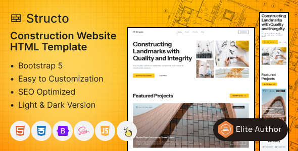 Structo - Construction & Building Company HTML Template