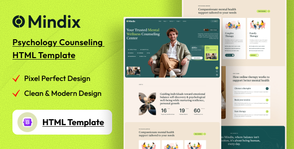 Mindix - Psychology Counseling HTML Template