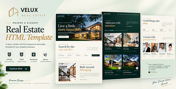 Velux - Real Estate HTML Template