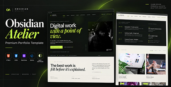 Obsidian - Creative Portfolio HTML Template