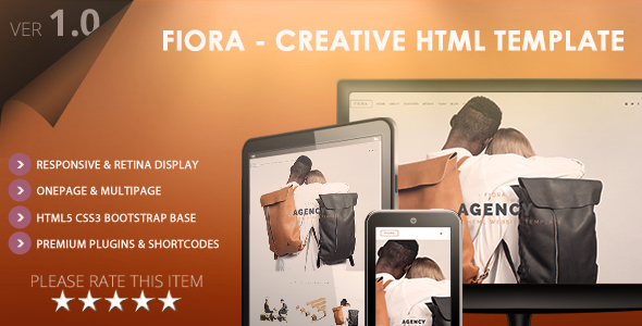 Fiora - Multipage & Onepage HTML5 Website Template